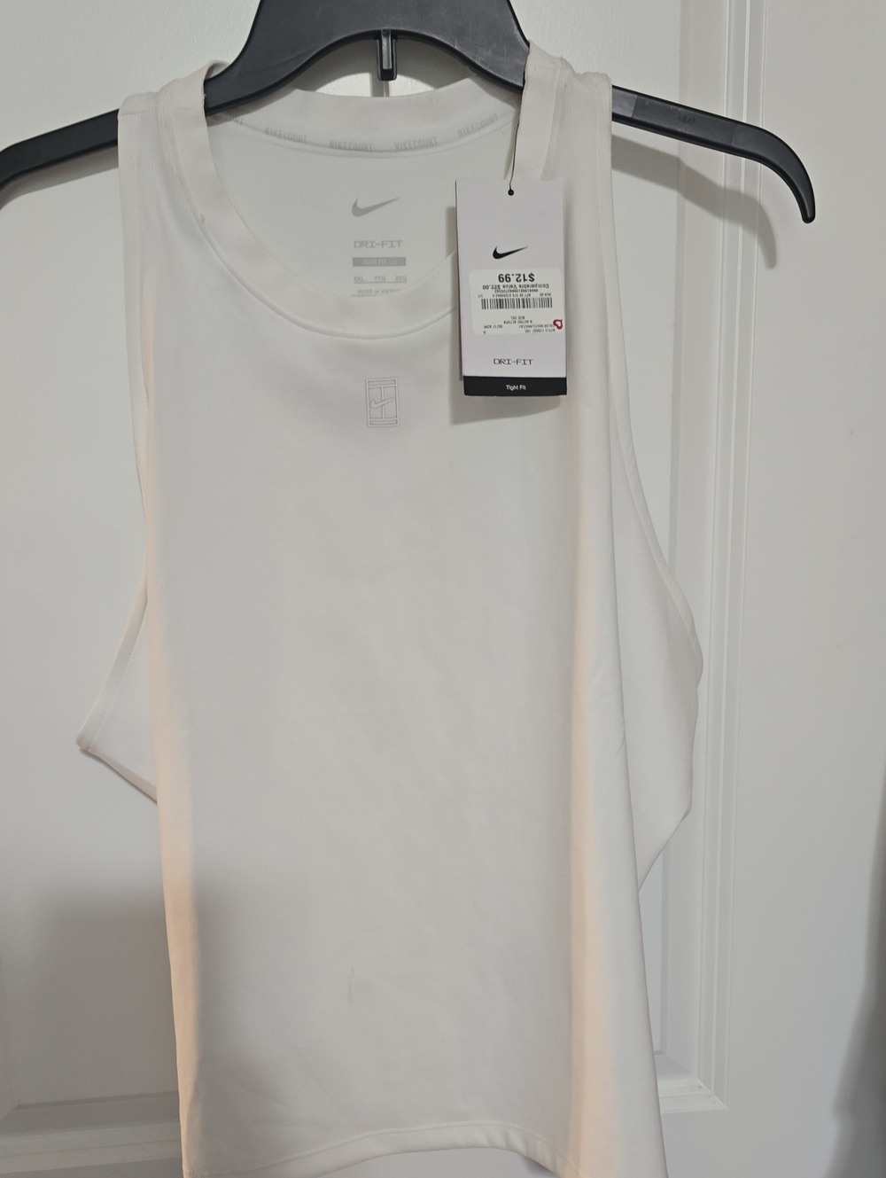 Nike White Women's Dri-FIT Athletic Tank XXL